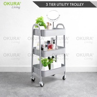 OKURA Utility 3 Tier Storage Trolley