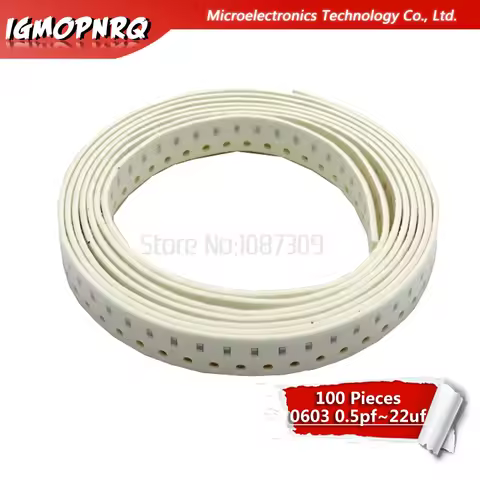 100pcs 0603 50V SMD Thick Film IGMOPNRQ Chip Multilayer Ceramic Capacitor 0.5pF-22uF 10NF 100NF 1UF 