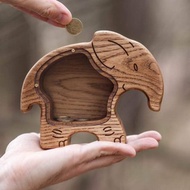 Wooden elephant piggy bank, toys Customized gift, coin bank, animal money box
