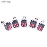 ruieraaaPET 5 pcs 3PDT 9-Pin Guitar Effects Stomp Switch Pedal Box Foot Metal True Bypass .