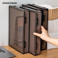 IPANDORAW Certificate Storage Box, Plastic A4 A4 File Box, Durable Multifunctional Dustproof Transpa