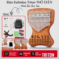 Aboriginal art kalimba - Sapele Solid Wood - 17 keys - WARM - STANDARD KEY TRITON10