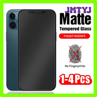 JMTYJ 1-4Pcs Full Cover Matte Screen Protectors for iPhone 12 13 Pro Max Mini 8 7 15 Plus Frosted Glass for IPhone 11 14 Pro XS MAX XR HRTHB