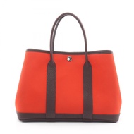 【二手】愛馬仕 Garden Party TPM 手提包，橙色 Mecano/Rouge Sellier 帆布