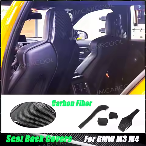 Prepreg Dry Carbon Car Interior Seat Back Covers Trims For BMW F80 M3 F82 F83 M4 F87 M2 M2C 2014-201