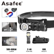 Asafee  Headlamp Waterproof LED Headlight USB Rechargeable Head Light 600M Lighting Flashlight Campi