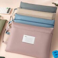 B4/A4/A5 Dual-Layer Briefcase, Durable Oxford Cloth File Folder, Document Organizer Bag, Zipper Clos