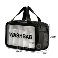 Inaso Tas Travel Makeup Anti Air Pouch Transparan Organizer Kosmetik Traveling Bag Alat Mandi HSB239