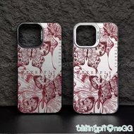 Suitable for VIVO Y02S Y15 16 Y17 Y20 Y21 Y38 Y93 Creative wine red butterfly anti-drop phone case, 