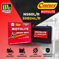 Installation Provided Century Motolite NS60 NS60L/R 50B24L/R Car Battery Bateri Kereta Proton Saga T