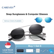 CAREVISY Snap Anti Blue Light Glasses Polarized Sunglasses Spectacles UV400 Protection Outdoor Compu