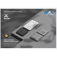 (1Pc) Peak Xeon Sirim Elegant Switch Socket (White / Grey / Black)