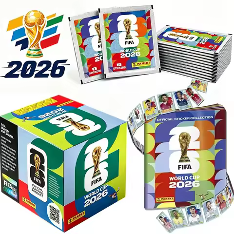 Panini Blind box Stickers Box 50 Packs 2026 Football Competition Collectible Stickers Fan Souvenir G