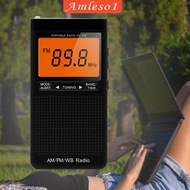 [Amleso1] Portable Radio AM FM Small Personal Radio for Travel Indoor Outdoor Walking