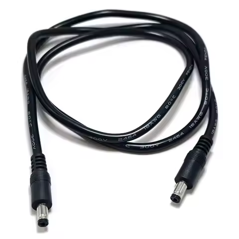 DC5521 to DC5521 Cable Cord 18AWG DC5.5m 2.1mm Male to Male Plug Adapter Line