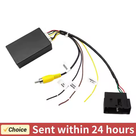 12V Reversing Camera Adapter RGB To AV Rearview Camera Adapter Reversing Camera Signal Converter for