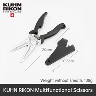 KUHN RIKON Kitchen Shears Bottle Opener and Nut Crackers 3 IN 1 Multi-functional Household Kitchen Tools Scissors Swiss Design