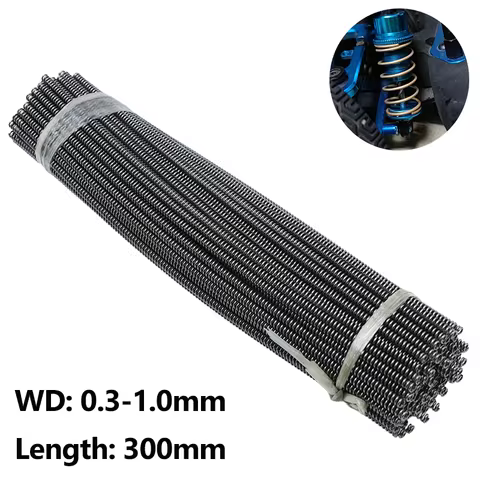 2Pcs 300mm Compression Spring Wire Dia 0.3/0.4/0.5/0.6/0.7/0.8/1.0mm 65 Mn Manganese Steel Pressure 