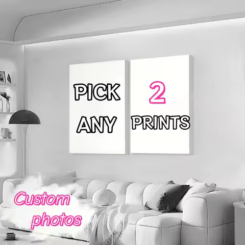 2/3/4/5/6pcs Custom Canvas Printing Personalized Photo Suitable for Family Life Pets Scenery Couple 