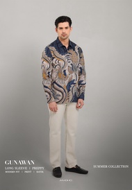 MOC - Kemeja Batik Pria Lengan Panjang Gunawan - Khaki
