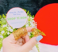 Nhẫn kim tiền mạ vàng 24k cao cấp loại nhẫn dày đẹp