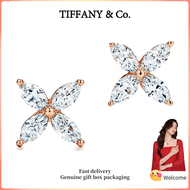 (New) Womens Fashion earrings Victoria series rose gold diamond x shape earrings Valentines Day holi