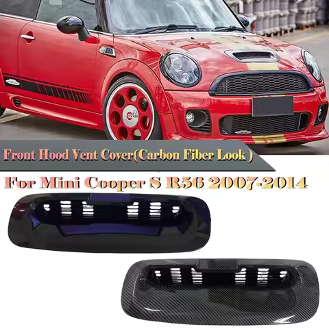 Front Engine Bonnets Hood Vent Scoop Air Outlet Cover Trim For 07-13 BMW Mini Cooper S R55 R56 R57 R