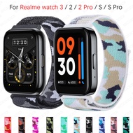 Camouflage Nylon strap For Realme watch 3 3pro 2 2 Pro S Pro Smart Watch Replacement Bracelet band