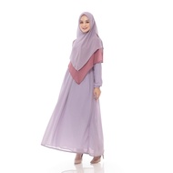 PREMIUM Naura Set Muslimah Long Dress Jubah Raya Kurung Moden Syari Plain Gamis