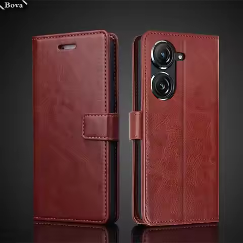 Card Holder Cover Case for ASUS Zenfone 9 Zenfone9 5.9" Pu Leather Flip Cover Retro Wallet Phone Bag
