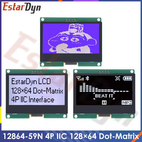 12864 IIC 4P LCD Module 128X64 I2C ST7567S COG Graphic Display Screen Board LCM Panel 128x64 Dot Mat