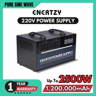 【2500W HIGH POWER】ENERTZY Portable Power Station Pure Sine Wave 1800W/2500W 220V Output Emergency Ba