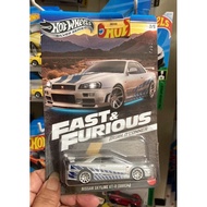 Hot Wheels Silver Series Brian O’Conner(Local Card)Nissan Skyline GT-R (BNR34) Silver HNR88-9C6H 1:6