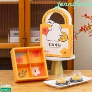 JENNIFERDZ Mid-Autumn Moon Cake Packaging Box, 4/6 Grids Paper Egg Yolk Crisp Box, Portable Box Cartoon Elegant Chinese Style Gift Box Home Decor