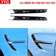 For BMW M3 F80 14-18 M4 F82 F83 14-20 Carbon Fiber Front Sides Fender Air Vent Flow Replacement Retr