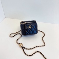 Chanel香奈兒 黑金金球鏈條盒子包