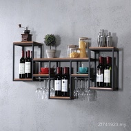 Wine Cabinet Wall Wine Rack European Wall-Mounted Iron Wine Glass Rack Shelf Wine Red Wine Rack Deco