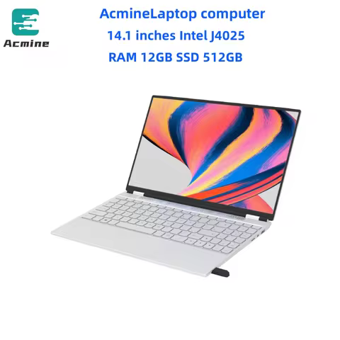 14 Inch portable laptop Intel J4025 RAM 12GB SSD 512GB 1920*1080 Display Game Office Study notebook 