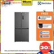 Electrolux Fridge 496L French Door Refrigerator EQE4900A-B Inverter QuickFreeze QuickChill EQE4900AB