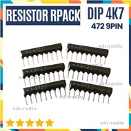 R-pack Resistor pack Array respack Rpack 9p 4.7k 4.7k ohm 472 9pin