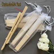 10/30/50/100 Personalized Engraved White Folding Elegant Silk Hand Fan, Comes With A Beautiful Organ