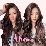 Half LACE WIG AKEMI - WAVY 70cm [Women's WIG natural Long curly Wave curly With LACE Slit-Free Fabric]