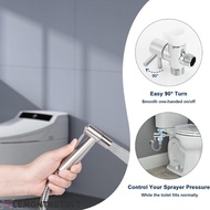 LEMONTRETULT Bidet T Adapter, Solid Brass Shut- Valve 3-Way T Valve, Premium Chrome  Durable Tee Con