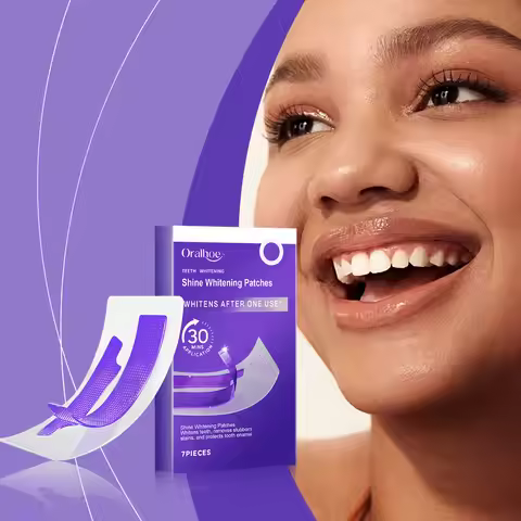 Purple Teeth Brightening Strip Oral Gum Care Sticker Colour Corrector Instant Tooth Clean Patches Da
