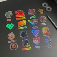 Factory New 15Pcs CS2/CSGO Holographic Laser Stickers, Refractive Holo Decals for Phone/Laptop/Cup, 