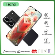 Tecno Pova 5 Smartphone 7.3Inch Full Screen Face ID 8GB+256GB Mobile Phones Global Version 5G Celular Network Cell Phone