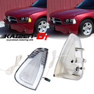 Switchback Amber LED Turn Signal Light w/ White DRL Driving Light For 2006-2010 Dodge Charger Front 