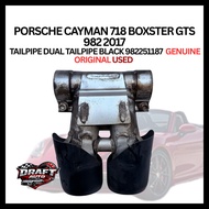 PORSCHE CAYMAN 718 BOXSTER GTS 982 2017  TAILPIPE DUAL TAILPIPE BLACK 982251187  GENUINE ORIGINAL US