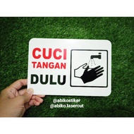 Acrylic sign board wash your hands - sign board - Acrylic sign
