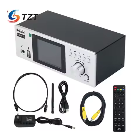 TZT Black Panel UD951C-PRO+ Flagship Version DSD Digital Turntable Audio Decoder ES9038PRO DAC QCC51